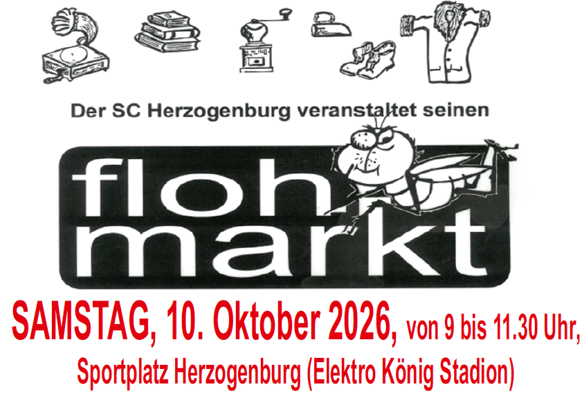 Vorankündigung Flohmarkt am Samstag, 10.10.2026